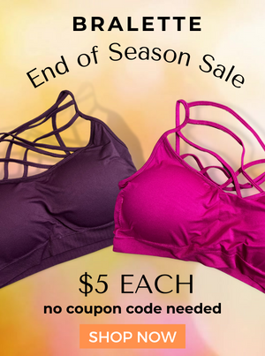 Colorful bralette's from It's the Curves for Me