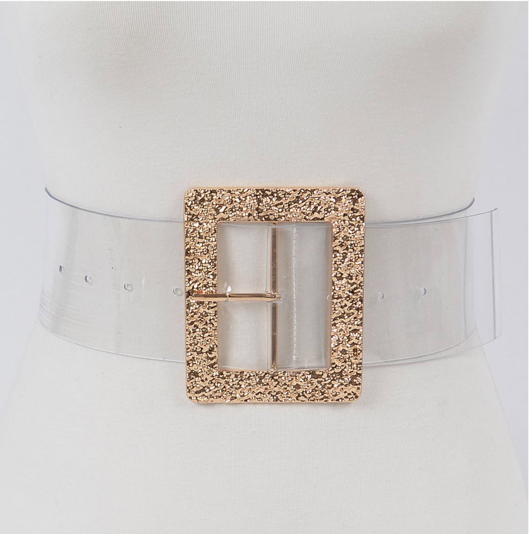 Glitters Like Gold Plus Size Clear Belt Belts 
