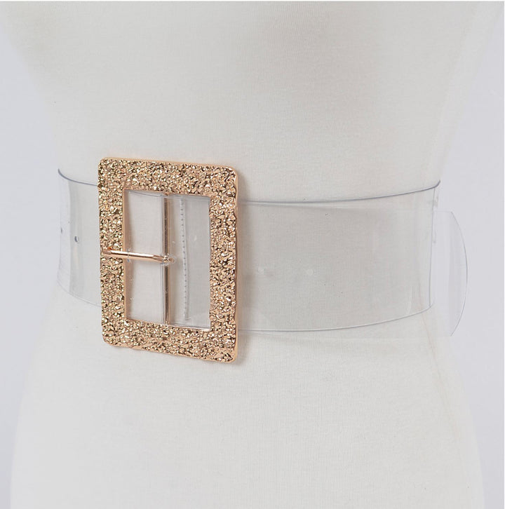 Glitters Like Gold Plus Size Clear Belt Belts 