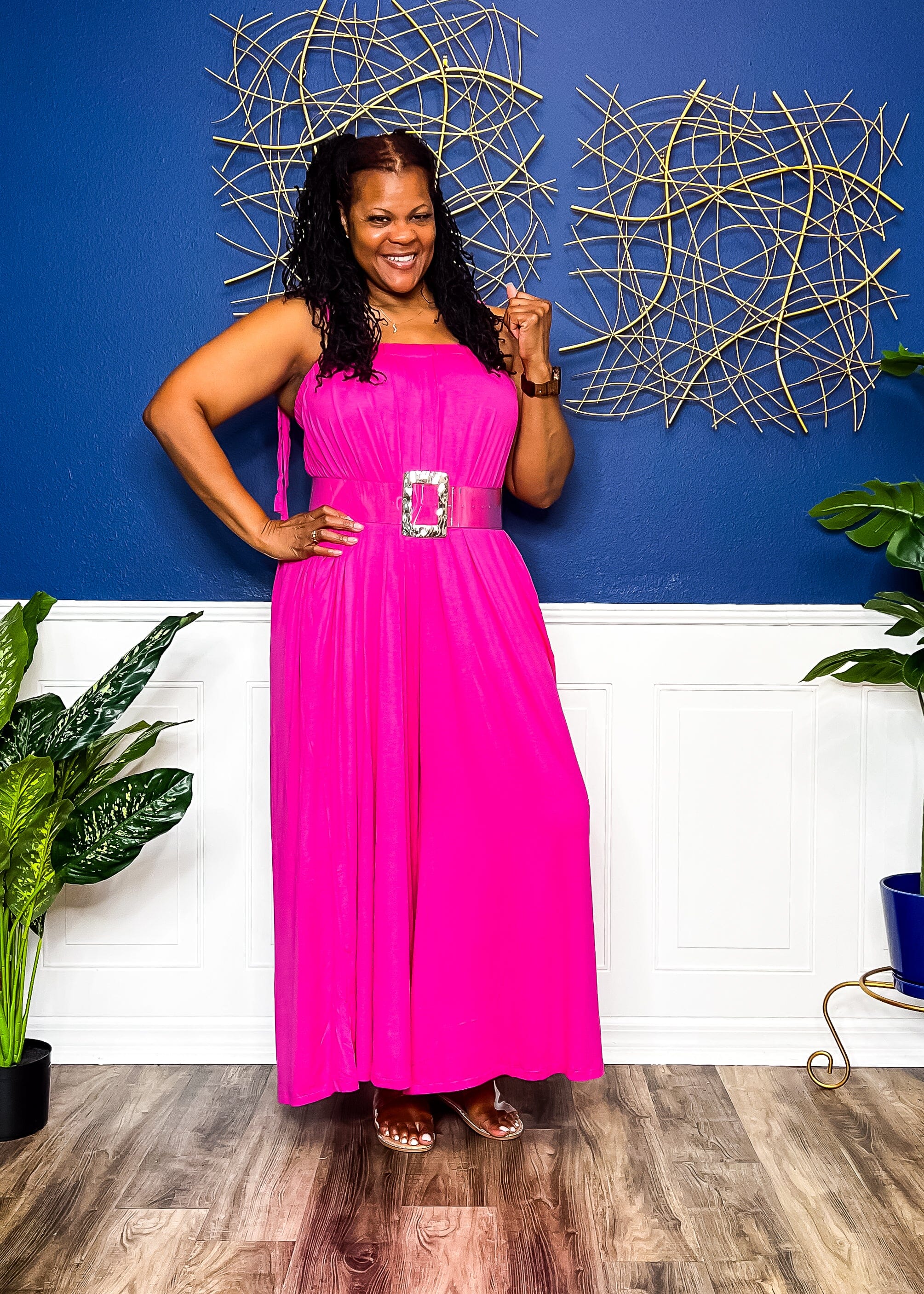 Honey Love Jumpsuit Fuchsia FINAL SALE