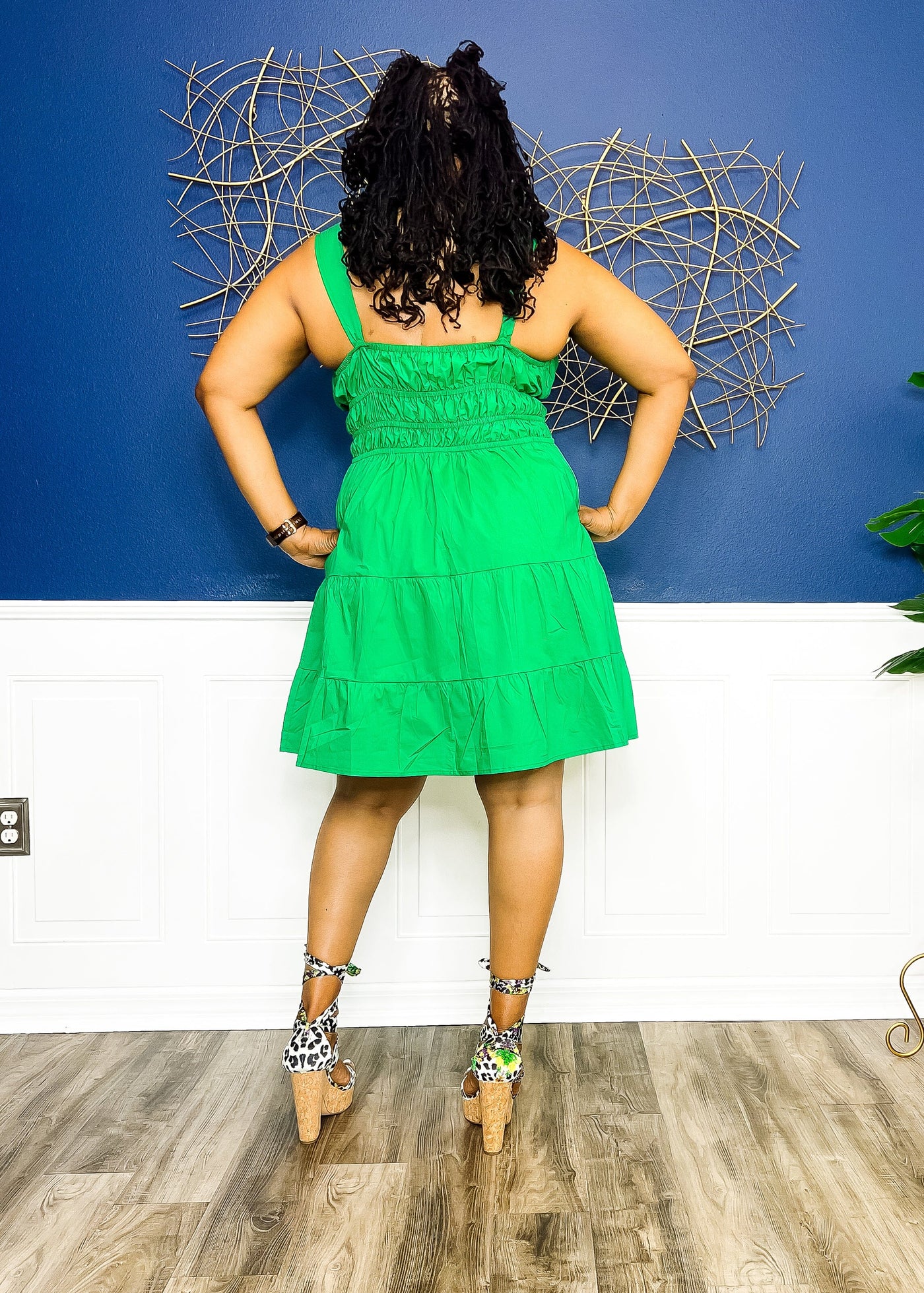Just a Pop of Fun Dress- Green Outfit Sets 