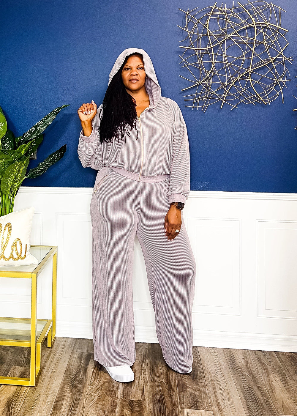 Lavender Lisa Two Piece Jogger Outfit Sets 