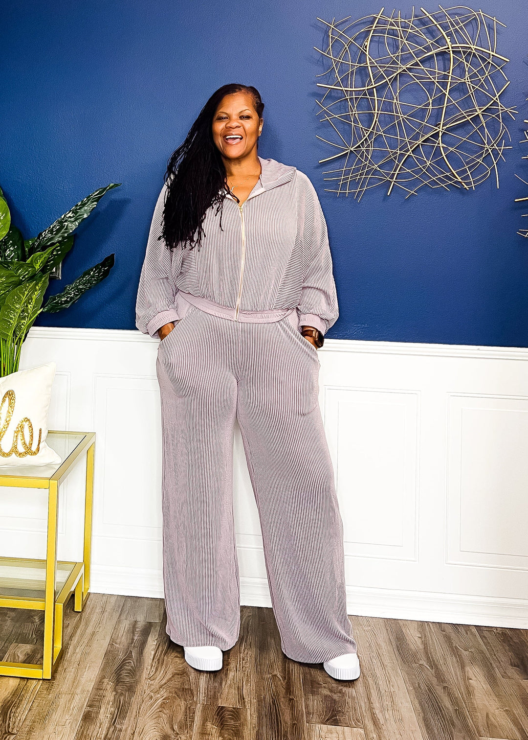 Lavender Lisa Two Piece Jogger Outfit Sets 