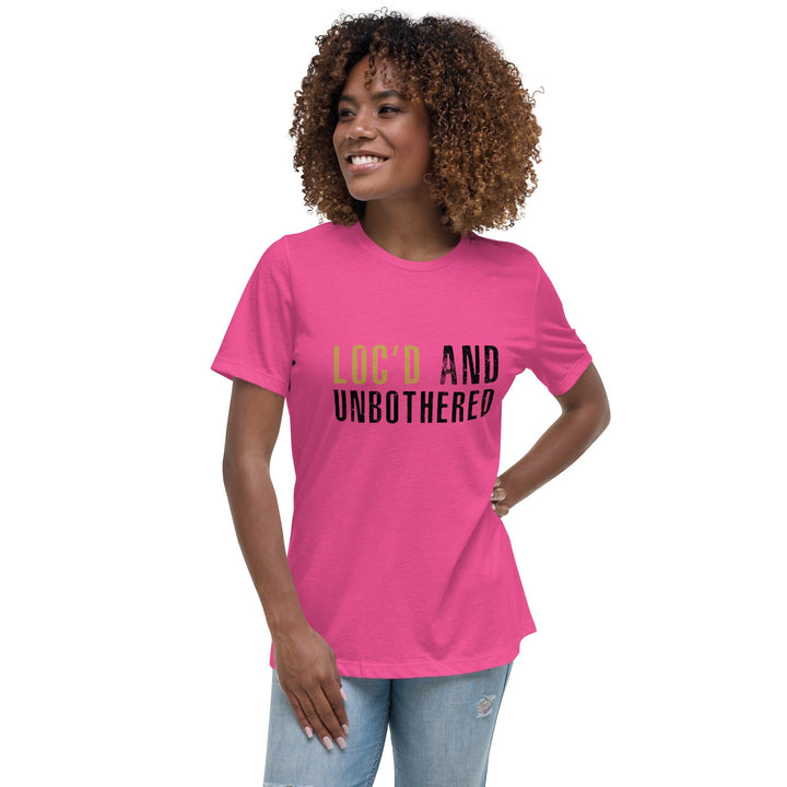 Loc'd and Unbothered Women's Relaxed T-Shirt Berry S 