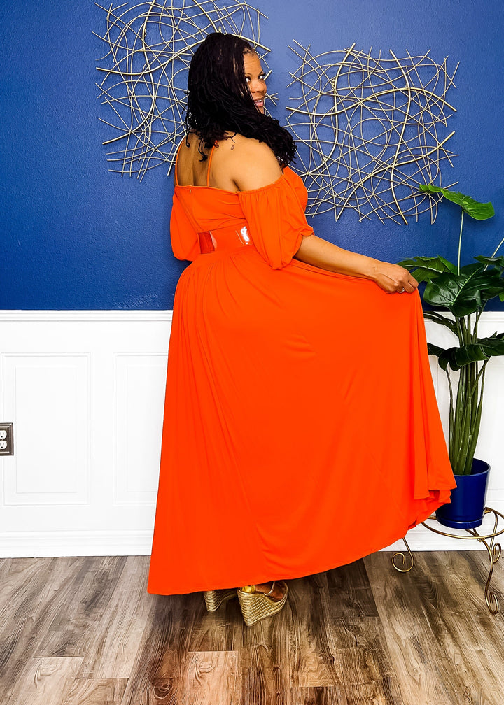 Miss Avenue Maxi Dress- Orange Outfit Sets 