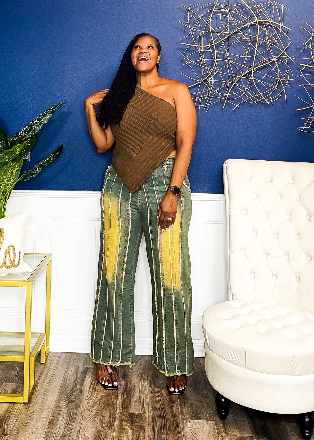 Sexy Shreds Ombre Jeans Outfit Sets 