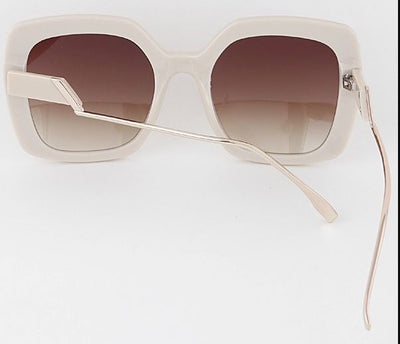 Spin the Block Square Sunglasses Sunglasses Cream 