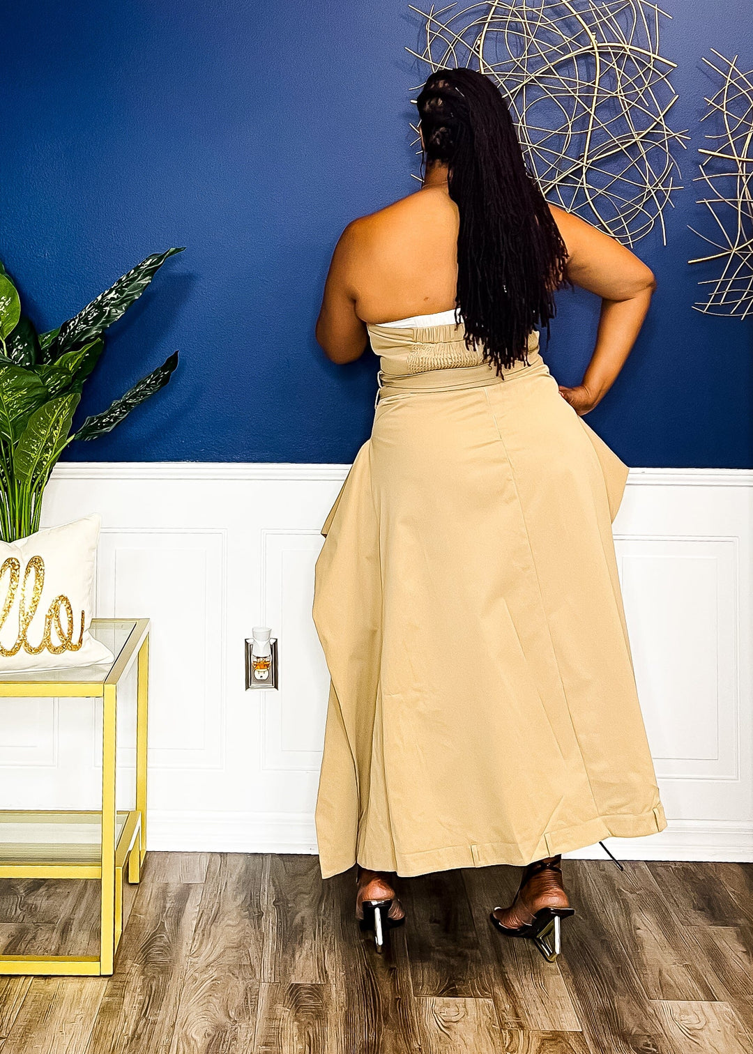 Trench Coat Trisha Maxi Dress Outfit Sets 
