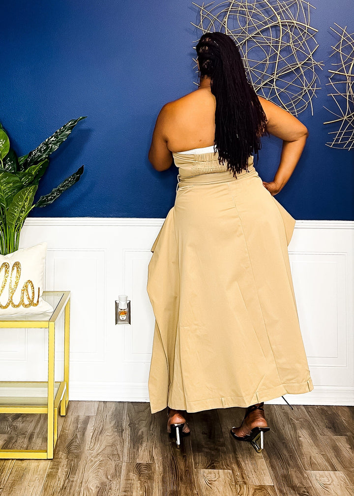 Trench Coat Trisha Maxi Dress Outfit Sets 