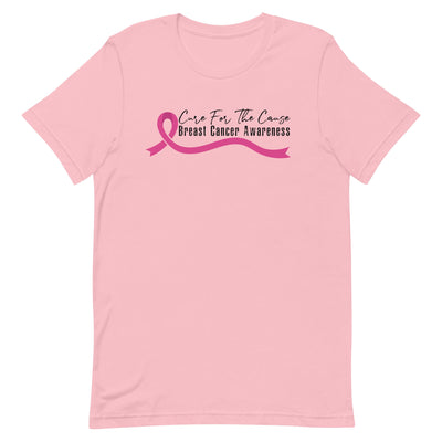 CARE FOR THE CAUSE BREAST CANCER AWARENESS WOMEN'S SHIRT - BLACK FONT Pink S 