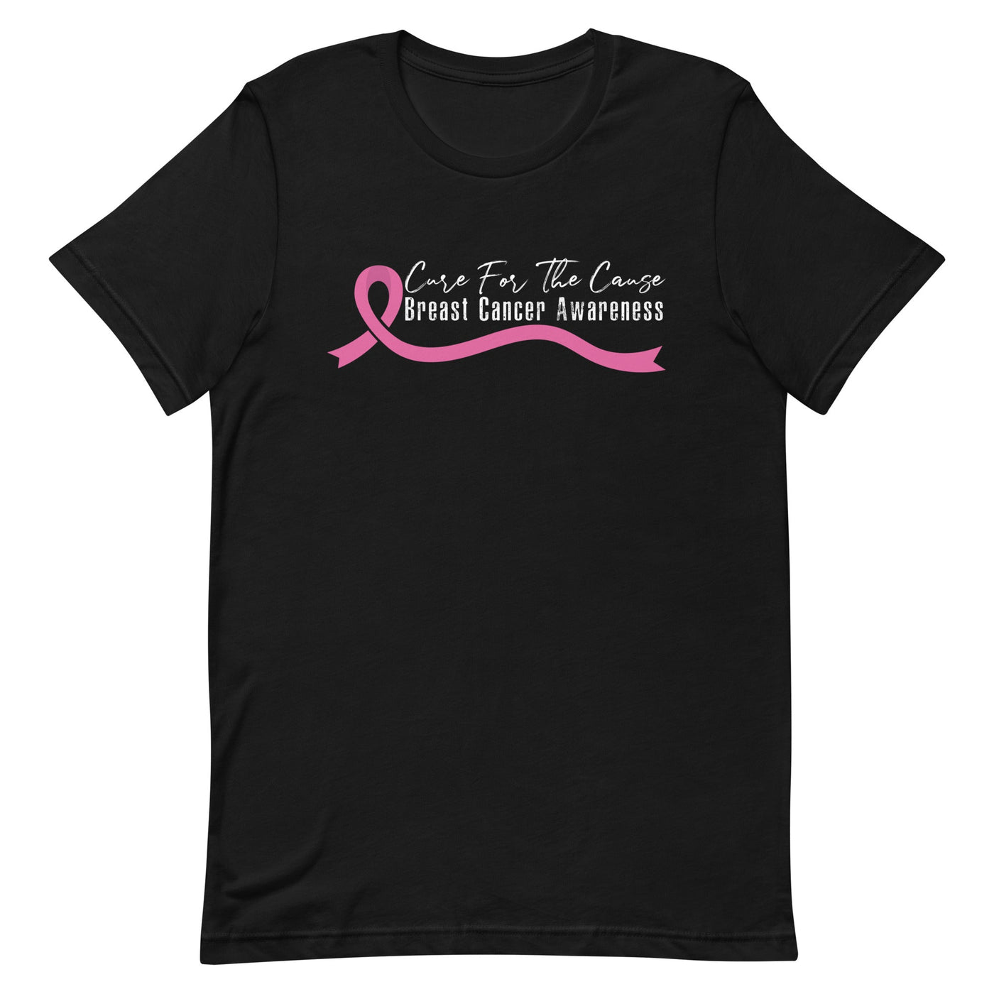 CARE FOR THE CAUSE BREAST CANCER AWARENESS WOMEN'S SHIRT - WHITE FONT Black S 