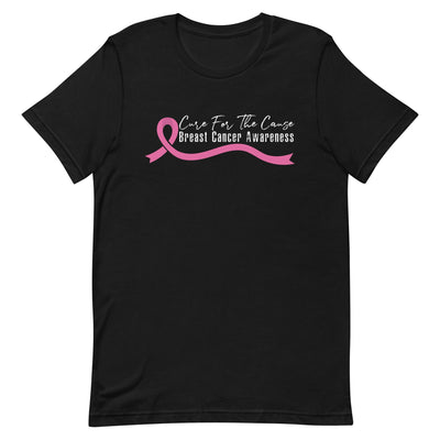 CARE FOR THE CAUSE BREAST CANCER AWARENESS WOMEN'S SHIRT - WHITE FONT Black S 