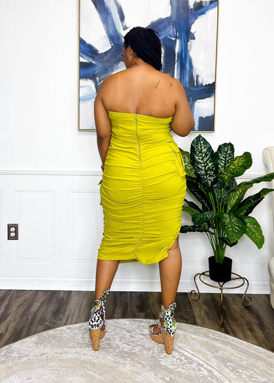 Consistently Cute Cargo Dress- Lime Dresses 