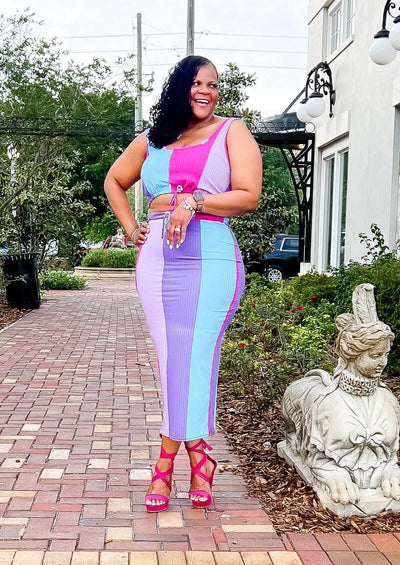 Cotton Candy Kisses Two Piece Skirt Set Dresses 