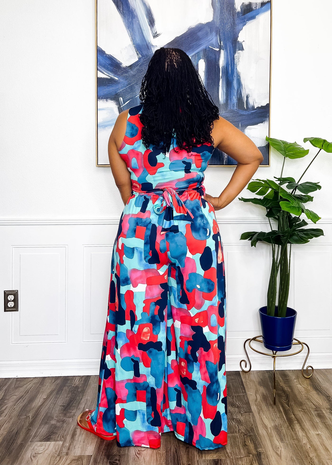 Cute Camille Two Piece Pant Set- Teal Outfit Sets 
