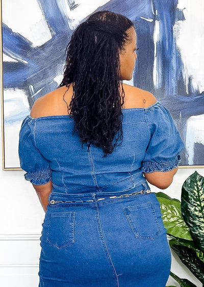 Daisy Denim Two Piece Skirt Set Outfit Sets 