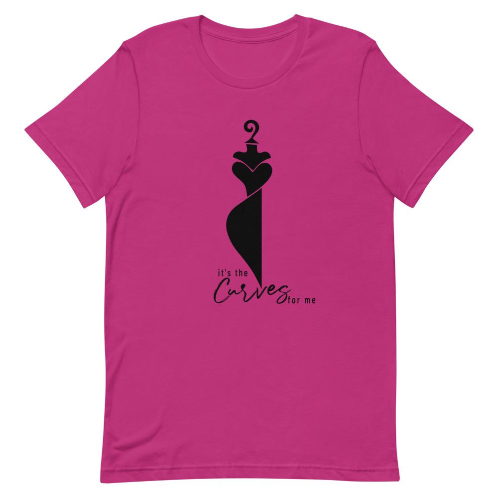 It's the Curves for Me Short-Sleeve Unisex T-Shirt Berry M 