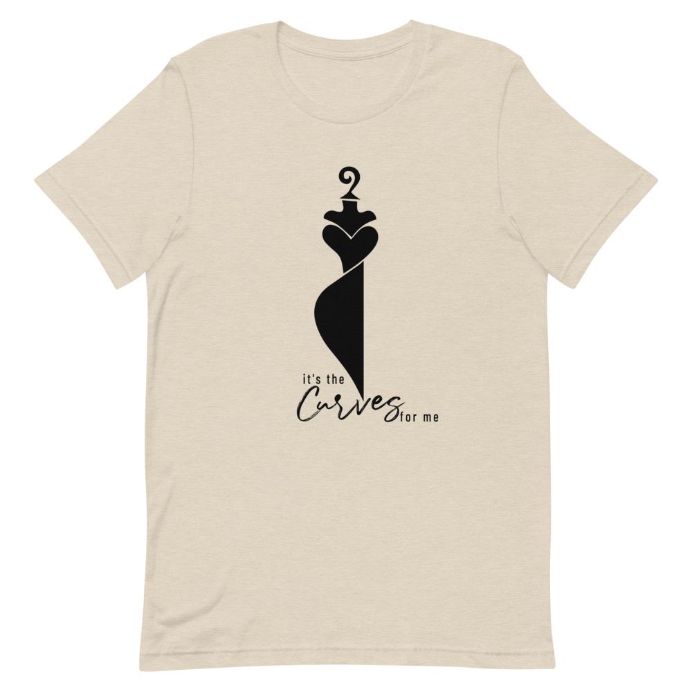 It's the Curves for Me Short-Sleeve Unisex T-Shirt Heather Dust L 