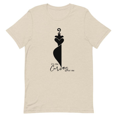 It's the Curves for Me Short-Sleeve Unisex T-Shirt Heather Dust L 