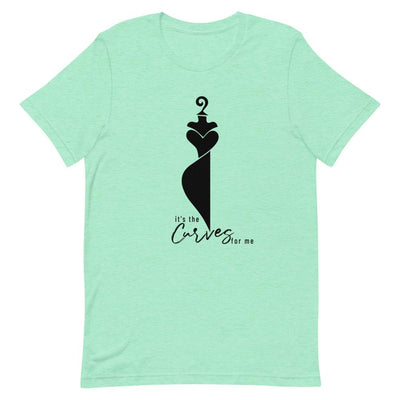 It's the Curves for Me Short-Sleeve Unisex T-Shirt Heather Mint M 