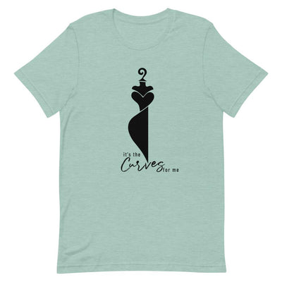 It's the Curves for Me Short-Sleeve Unisex T-Shirt Heather Prism Dusty Blue M 