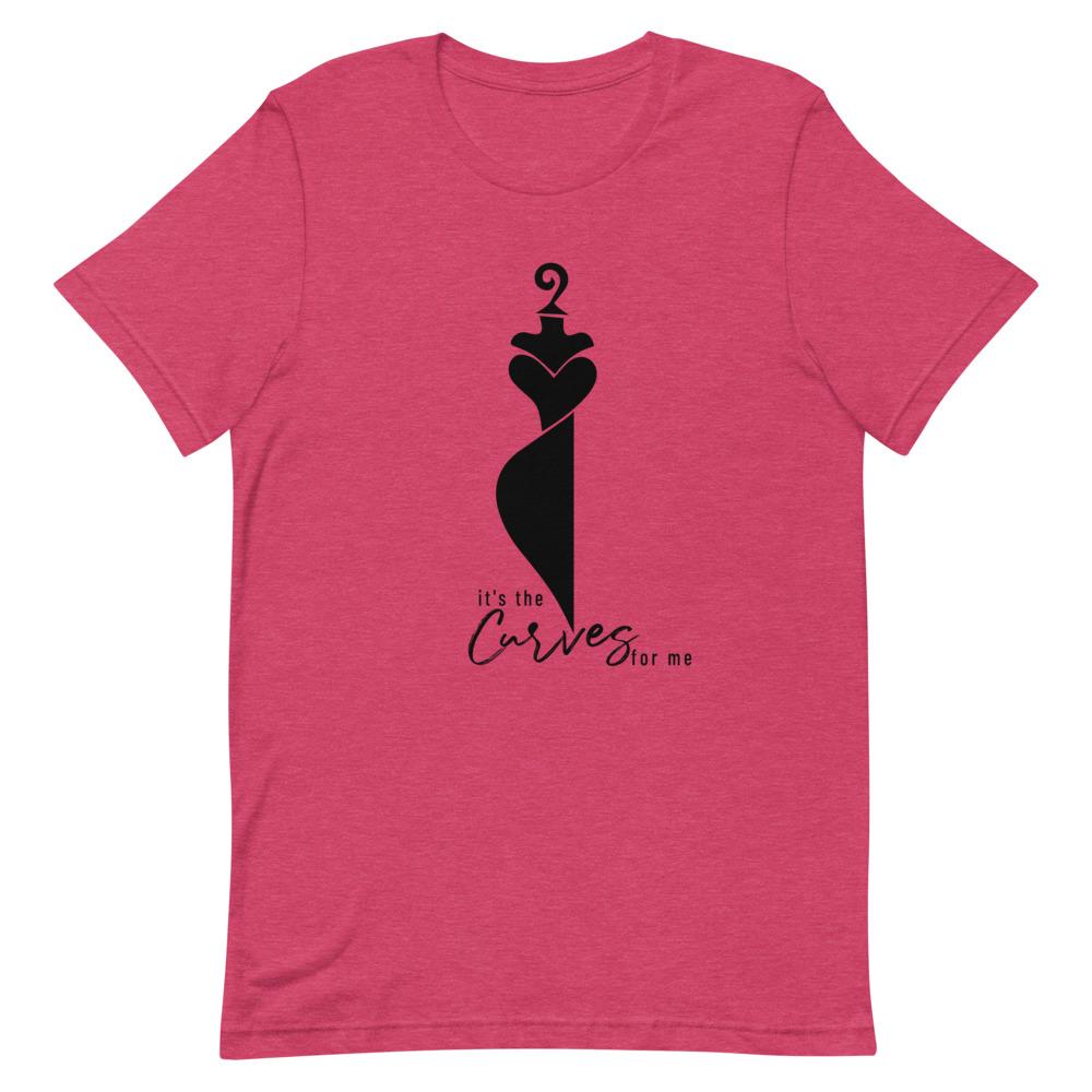 It's the Curves for Me Short-Sleeve Unisex T-Shirt Heather Raspberry M 