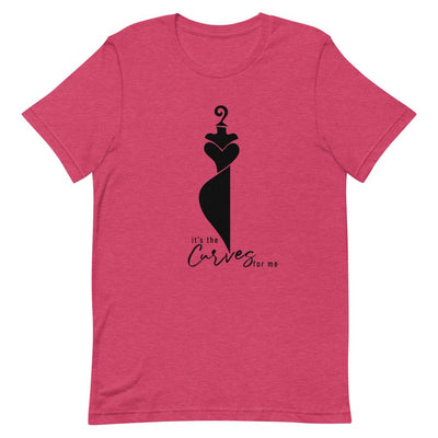 It's the Curves for Me Short-Sleeve Unisex T-Shirt Heather Raspberry M 