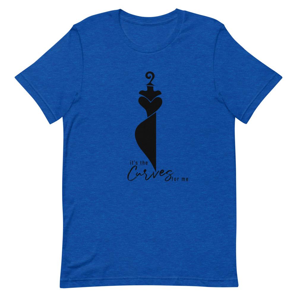 It's the Curves for Me Short-Sleeve Unisex T-Shirt Heather True Royal L 