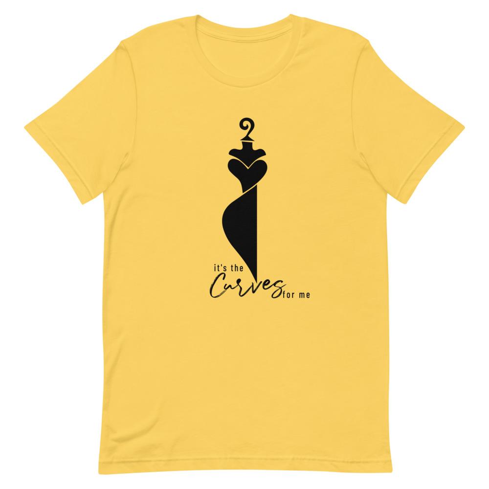It's the Curves for Me Short-Sleeve Unisex T-Shirt Yellow M 