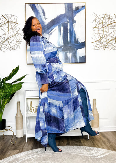 Patched Up and Ready Satin Maxi Dress Dresses 