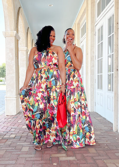 Siesta Sista' Maxi Halter Dress Jumpsuits 1X 
