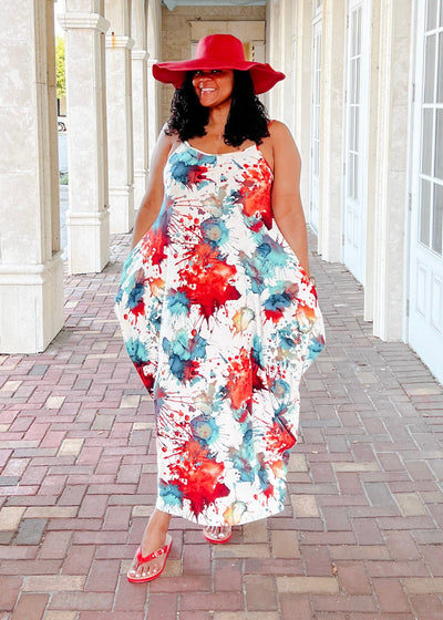 Splish Splash Maxi Dress With Pockets Dresses 