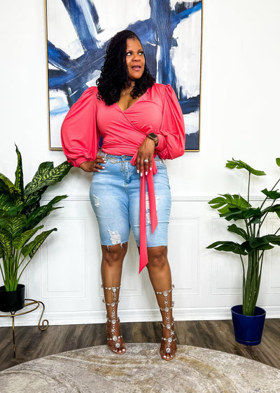 The Brenda Bishop Top- Coral Shirts & Tops 