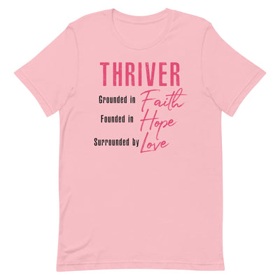 THRIVER WOMEN'S SHIRT - PINK AND BLACK FONT Pink S 