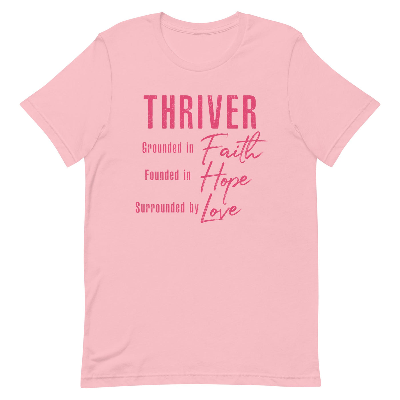 THRIVER WOMEN'S SHIRT - PINK FONT Pink S 