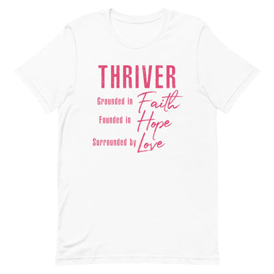 THRIVER WOMEN'S SHIRT - PINK FONT White S 