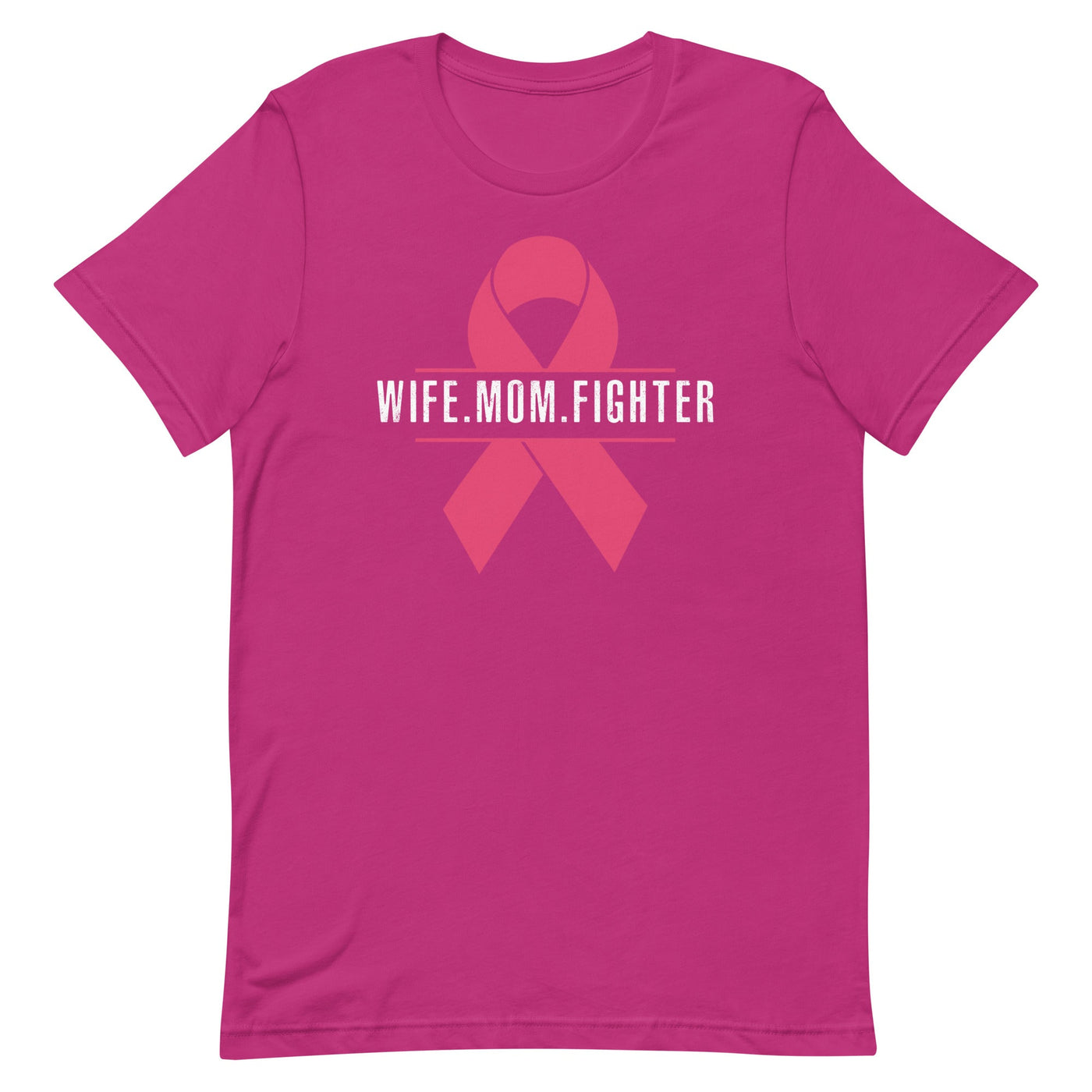 WIFE. MOM. FIGHTER WOMEN'S T-SHIRT- WHITE FONT Berry S 