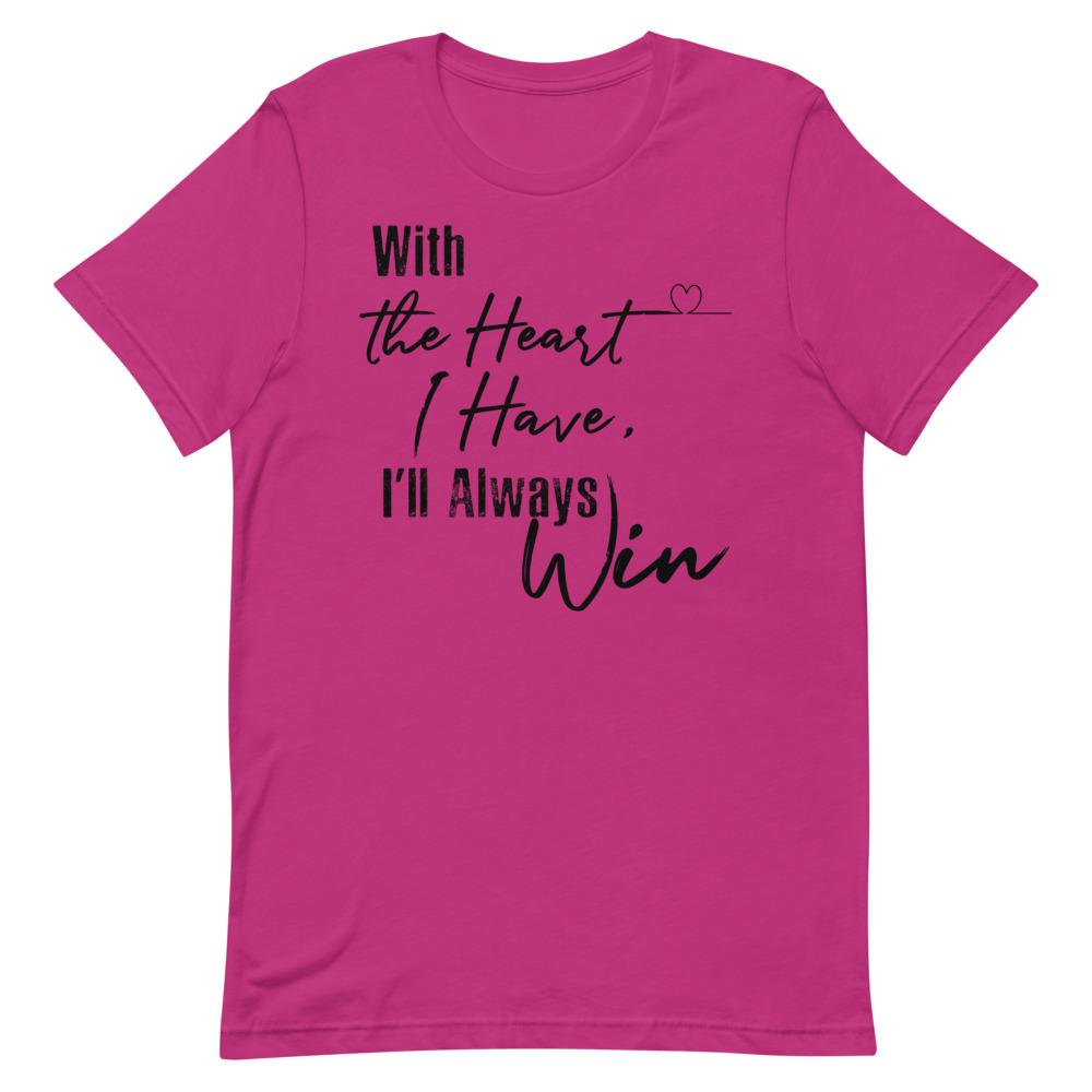 With the Heart I Have Women's T-Shirt- Black Font Berry S 