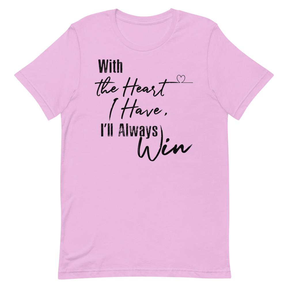 With the Heart I Have Women's T-Shirt- Black Font Lilac S 