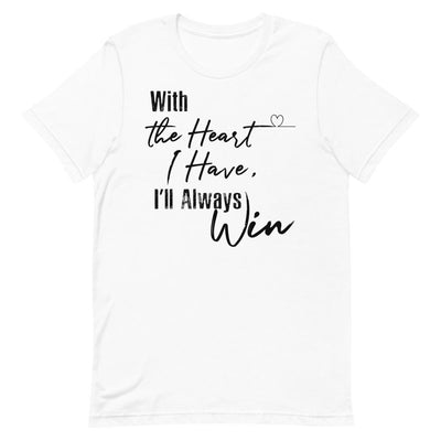With the Heart I Have Women's T-Shirt- Black Font White S 